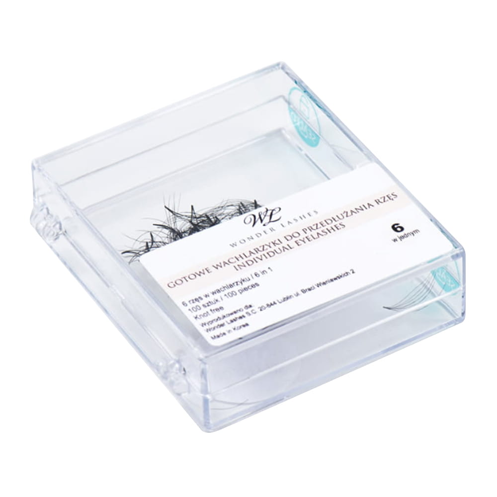 Rzęsy volume metoda objętościowa wachlarzyki Wonder lashes 6 w 1 b 0,08 8 mm