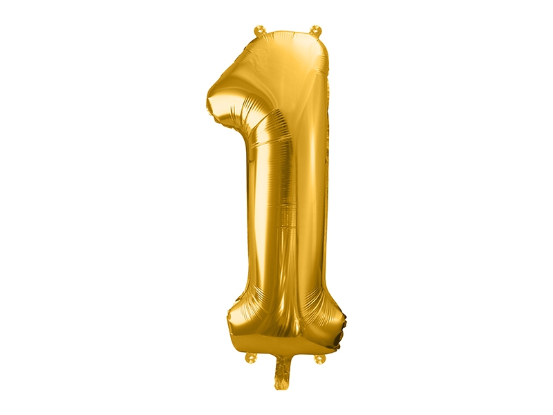 Balon foliowy Cyfra "1", 86cm, złoty