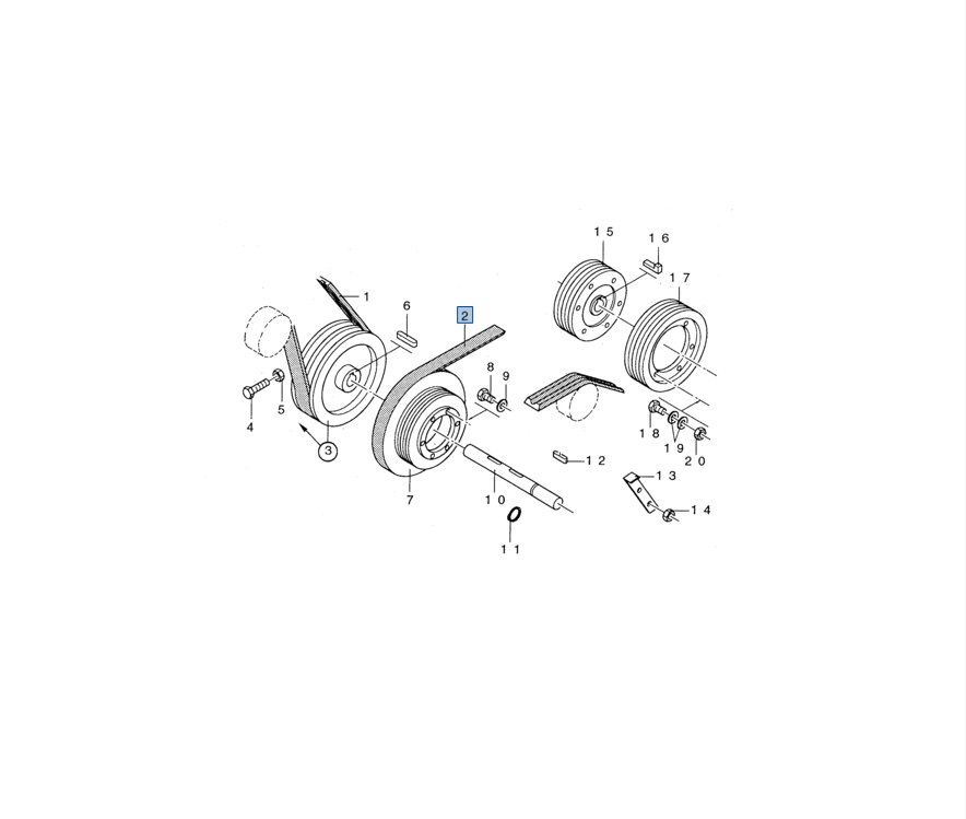Pas napędu sieczkarni New Holland TX 84004443 CNH