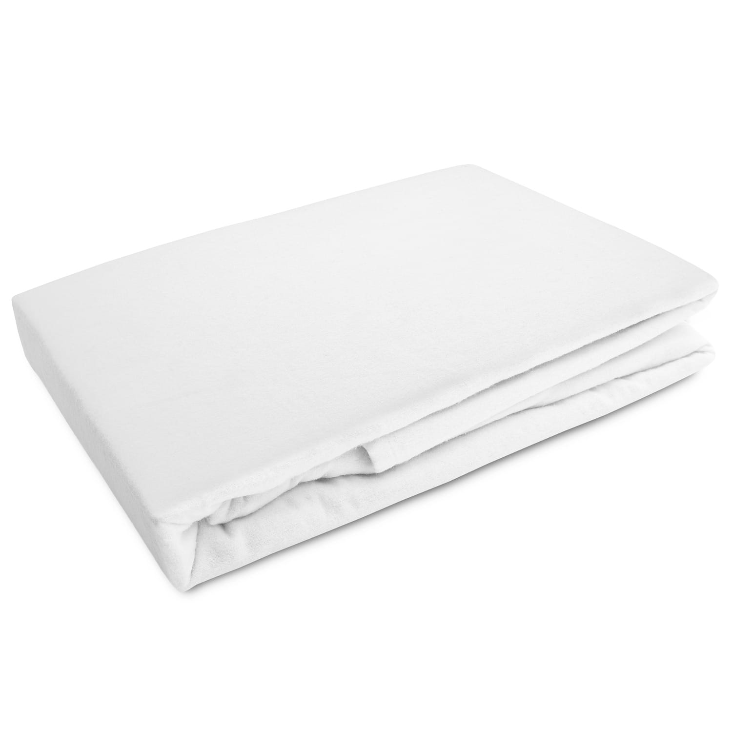 Prześcieradło bez gumki 160x210 flanela kolor biały