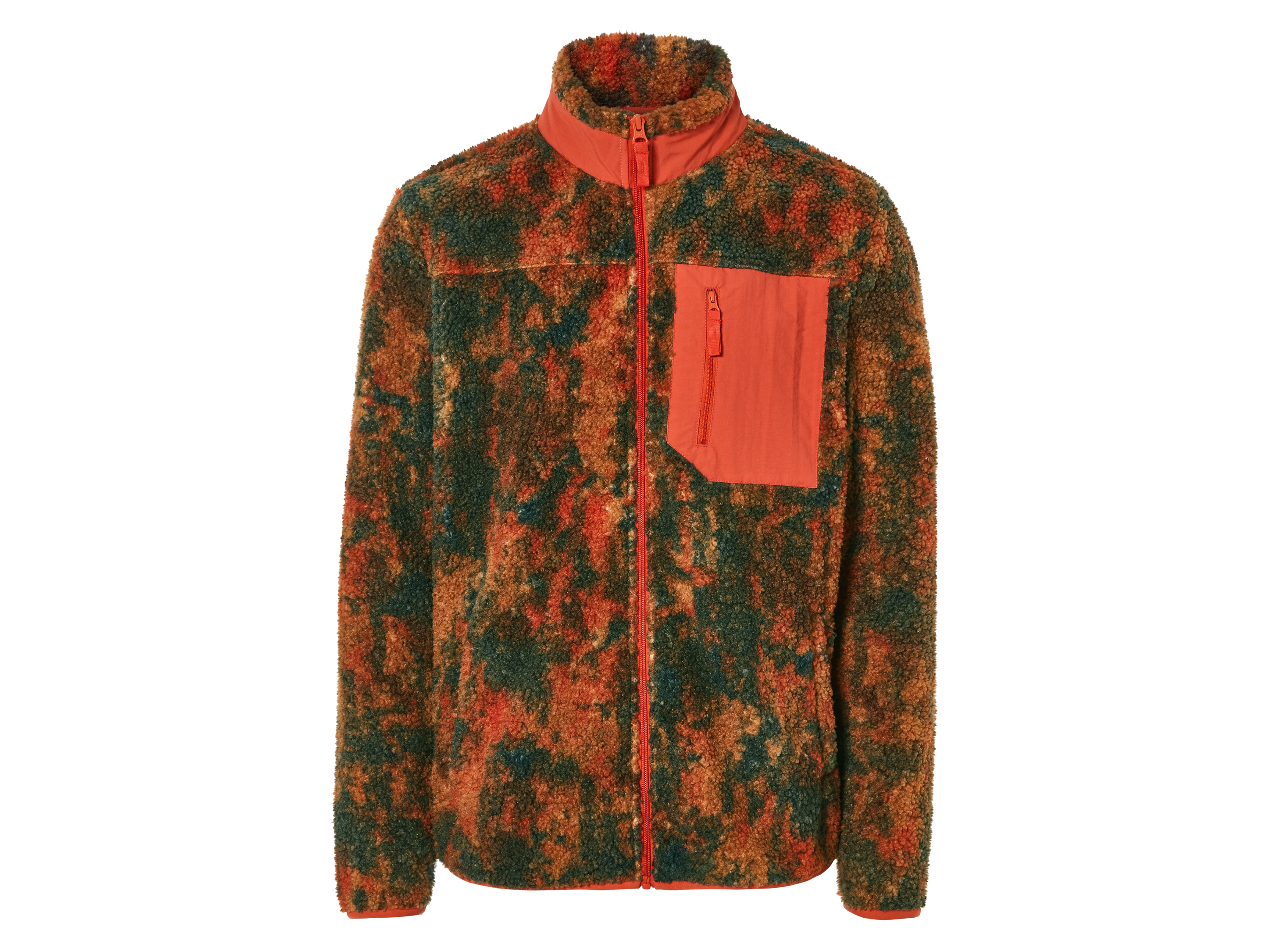 Livergy Bluza męska sherpa Pomarańczowy Aop, Xl56/58