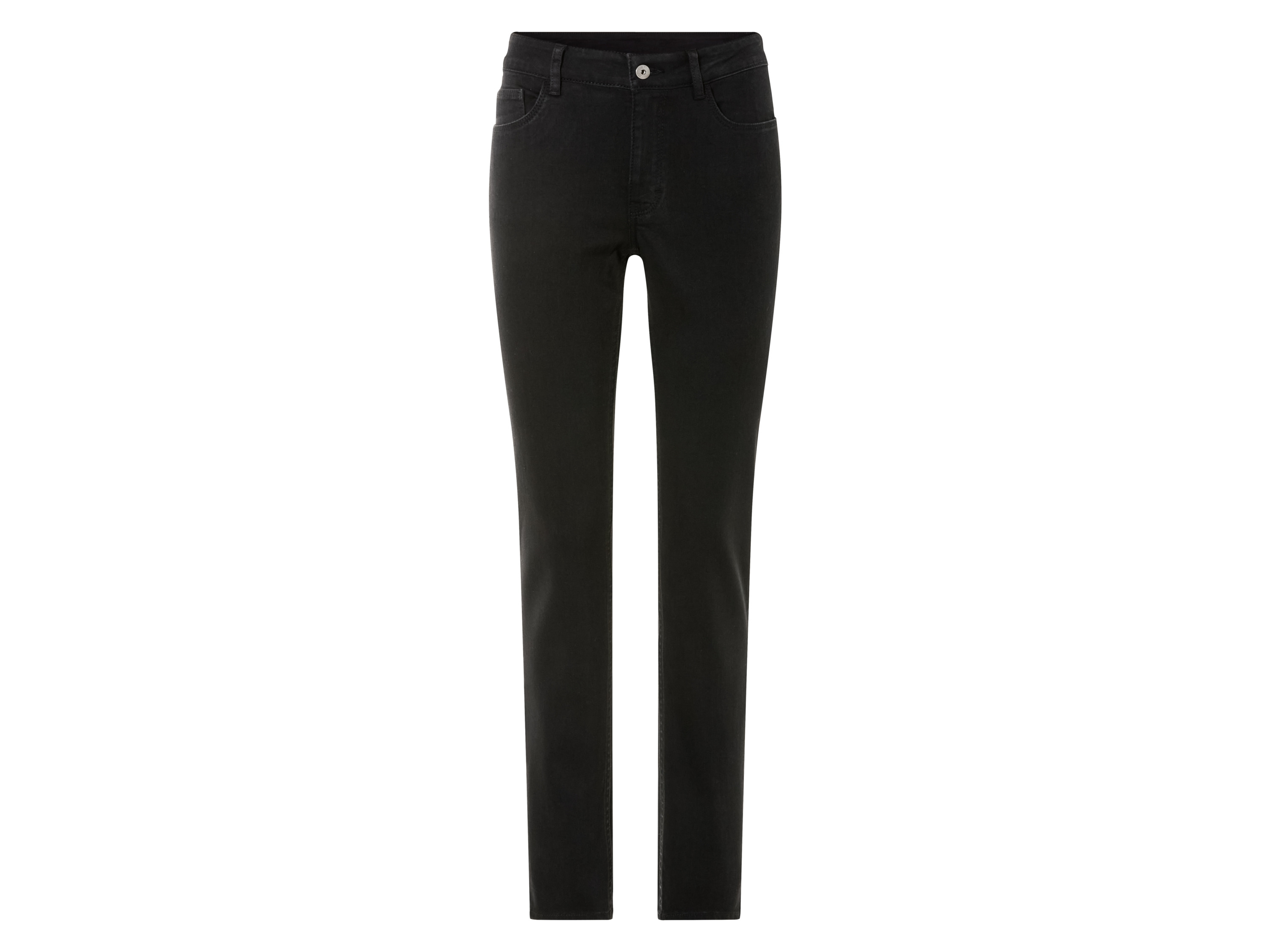 esmara Jeansy damskie z bawełny, Slim Fit 46 długa długość, Czarny
