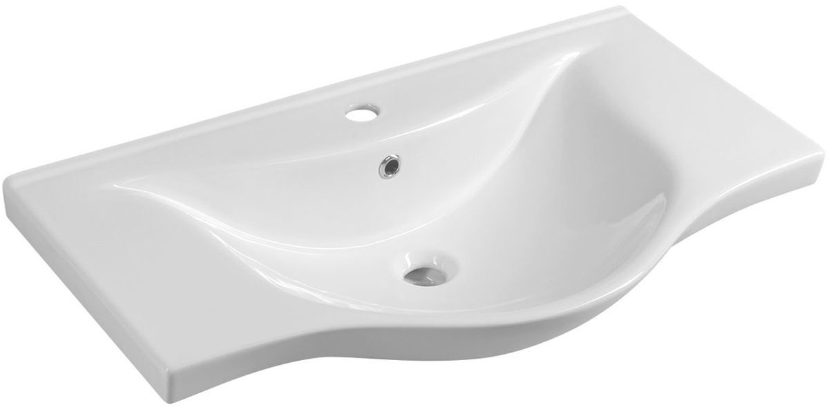 Darmowa Dostawa - Umywalka 79.5x46 cm półokrągła ścienna-meblowa biała Aqualine Zara 10080