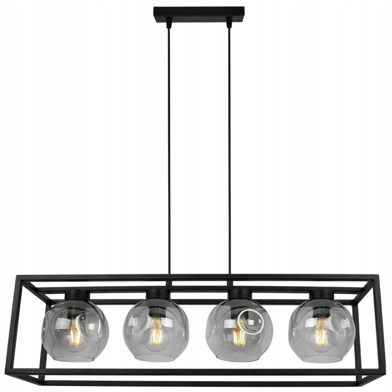 Lampa sufitowa wisząca Light Home LH Rio Cage 4x E27 60W szary 1szt