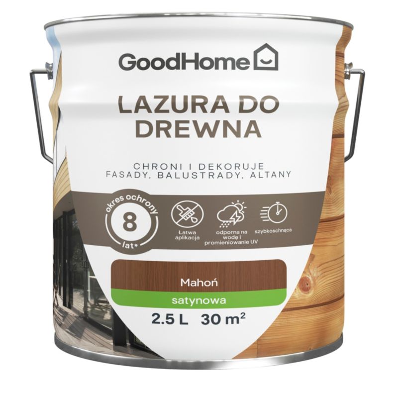 Lazura GoodHome 8 lat mahoń 2,5 l