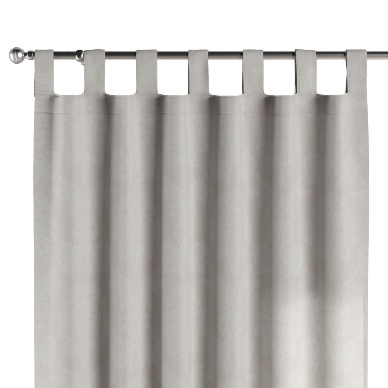Zasłona na szelkach 1 szt. 130 x 245 cm Dekoria liście akantu na jasno-popielatym tle 1 szt.