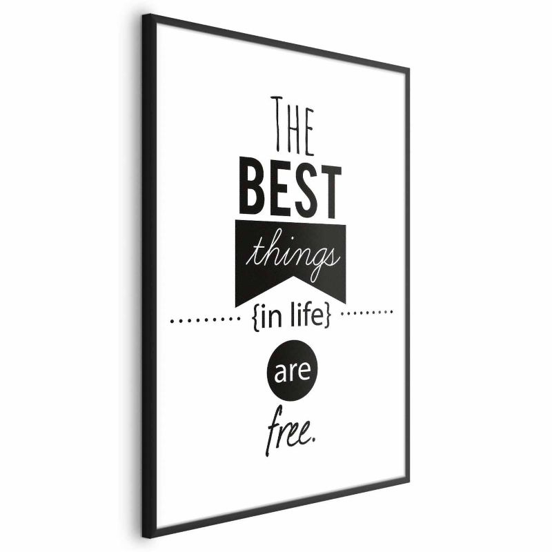 Plakat Artgeist Best things in life 21x30 cm z ramą czarną 1 szt
