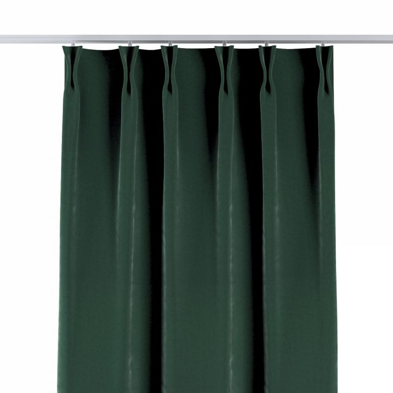 Zasłona na haczykach flex podwójnych 140 x 260 cm Dekoria ciemny zielony 1 szt.
