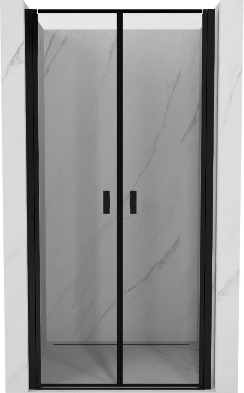 Drzwi prysznicowe uchylne Mexen Mist czarne 120x200 cm - 8A7-120-000-70-70 1 szt.