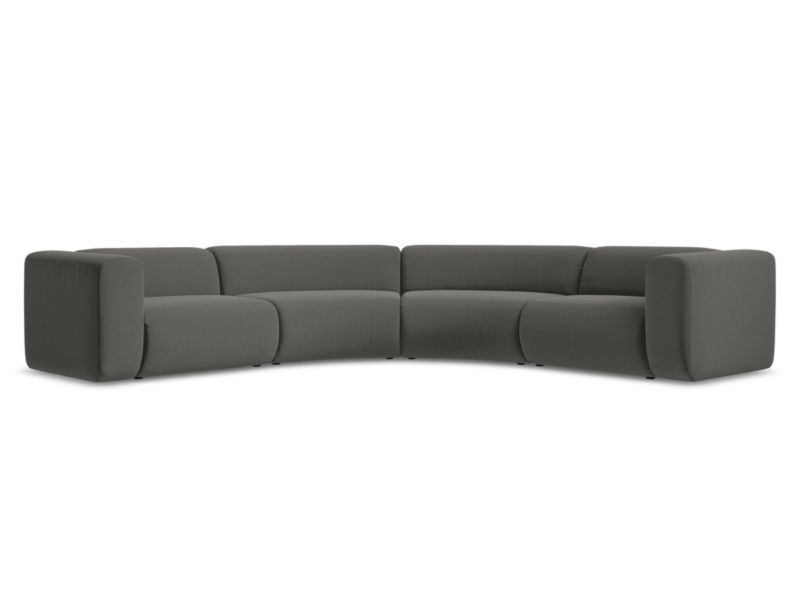Narożnik uniwersalny Makamii Ekahi z tkaniny welwetowej 318x318 cm stalowy 1 szt.