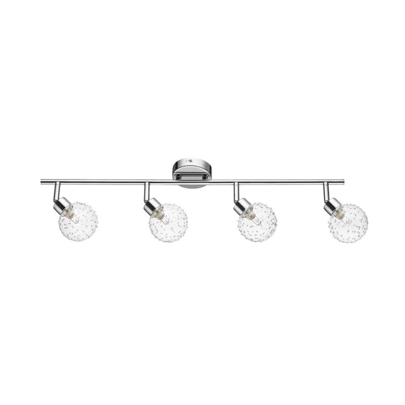 Lampa Sufitowa SPOT Light 4xG9 28W Klasyczne Połączenie Chromu i Transparentnego Szkła, Polski Producent, 1 szt.