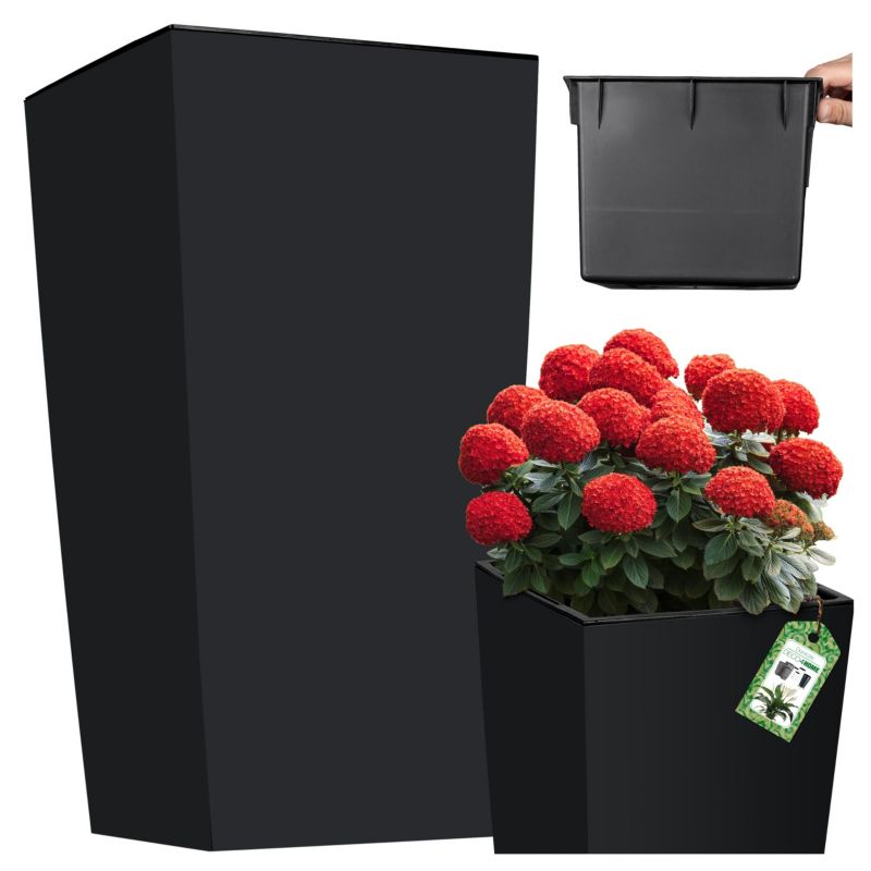 Doniczka Deco4Home donica antracyt matowa 37,5cm 1 szt.