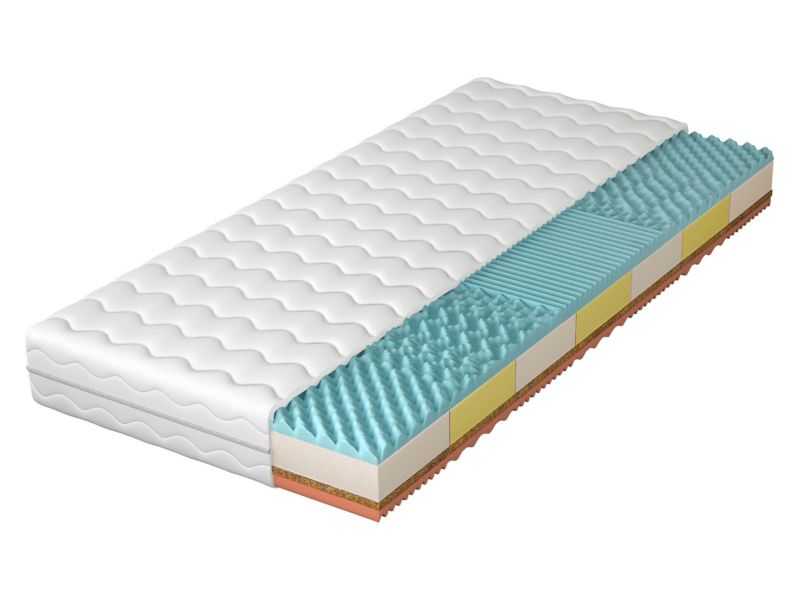 Dwustronny materac MIRJAN 24 piankowy Jowisz 20 cm biały 120x200 cm 1 szt.