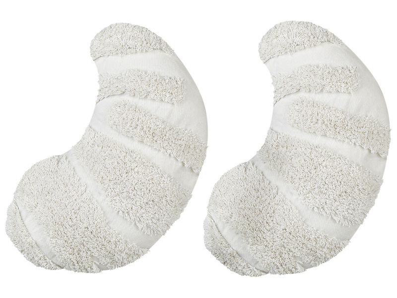 Zestaw 2 poduszek Dla dzieci Snowdrop Bawełna 40 x 25 cm Biały 1 par.