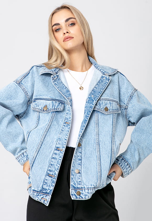 DENIM JACKE - Blau