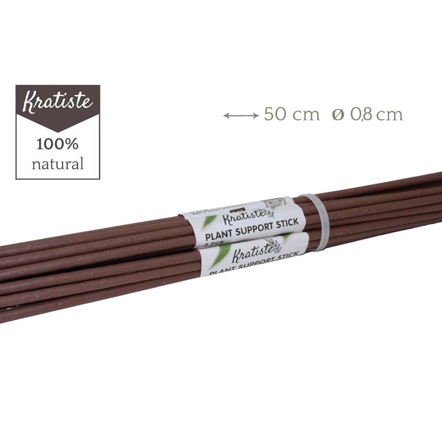 Podpórka biodegradowalna - śr. 0,8 cm, wys. 50 cm