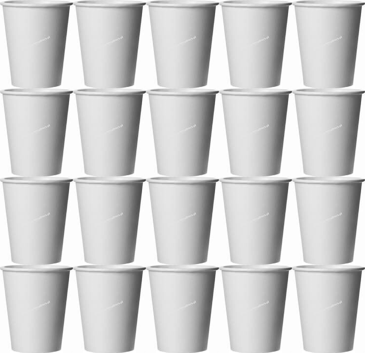 20x Kubki jednorazowe Packman, 300 ml, papier, 50 sztuk, mix kolorów SUP