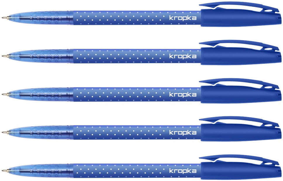 5x długopis Rystor, Kropka, 0.5mm niebieski