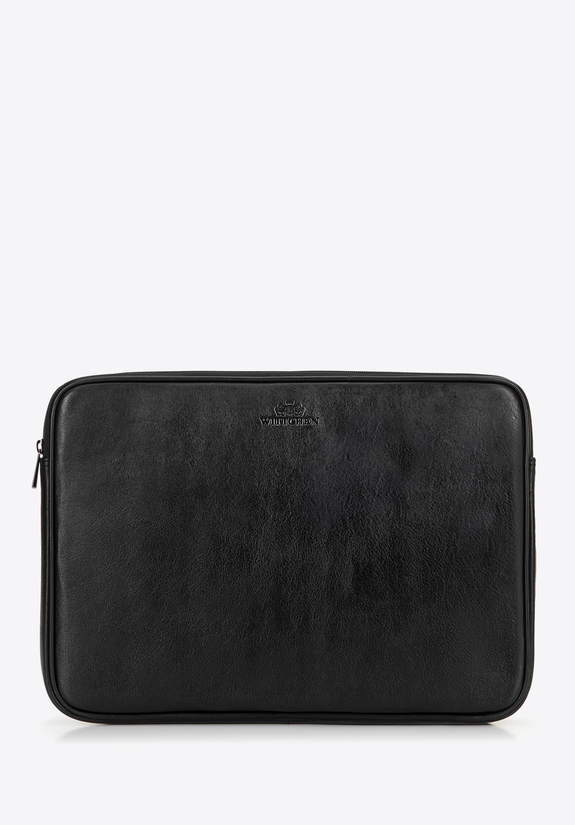 Pokrowiec na laptopa 15,6” ze skóry naturalnej czarny