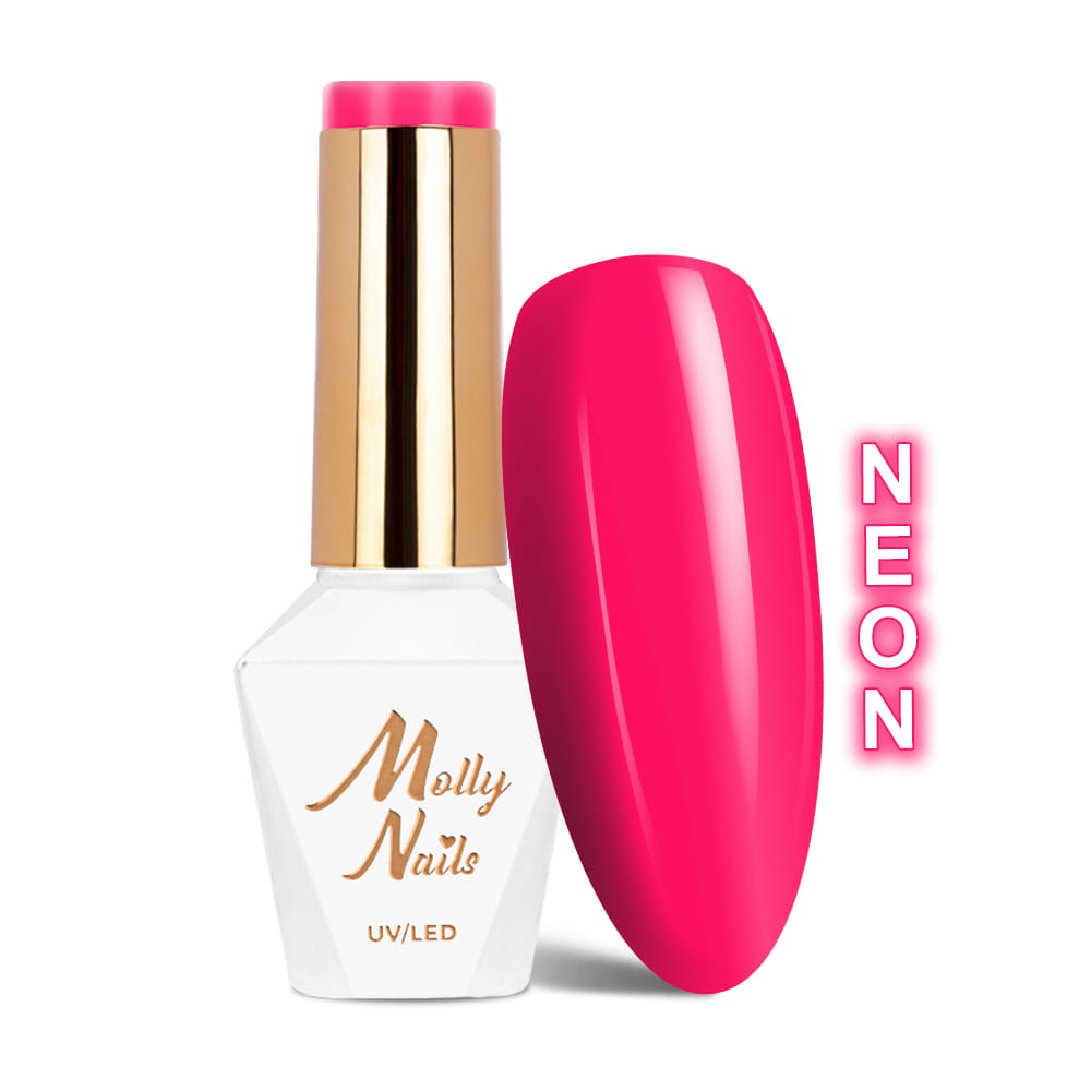 Lakier hybrydowy Molly Nails Inspired by you Temptress Neon HEMA/Di-HEMA Free 8g Nr 52