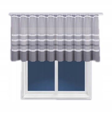Firanka gotowa do kuchni 100x250 cm biel/szary