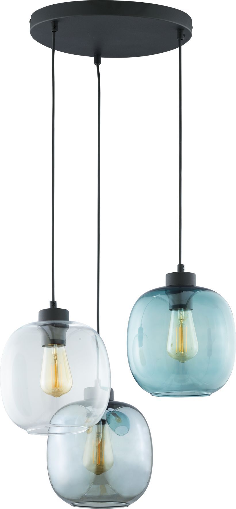 Darmowa Dostawa - Lampa wisząca 3x15 W czarna TK Lighting Elio 3184