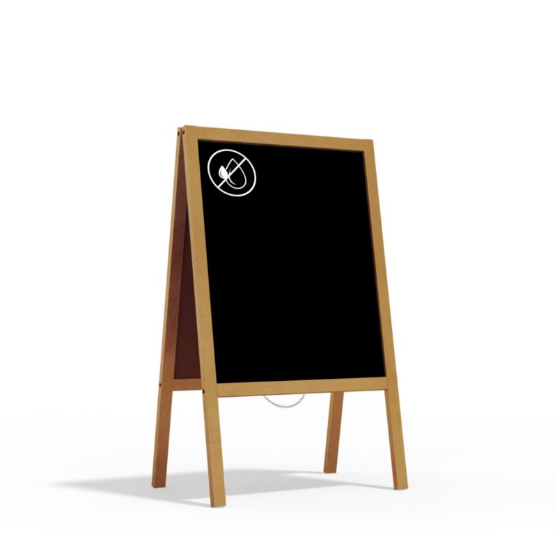 Potykacz strojak reklamowy kredowy 100x50 cm ALLboards rama złota 1 szt.
