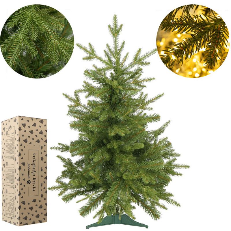 Choinka sztuczna świerk naturalny Springos 90 cm drzewko świąteczne, produkcja polska 1 szt.