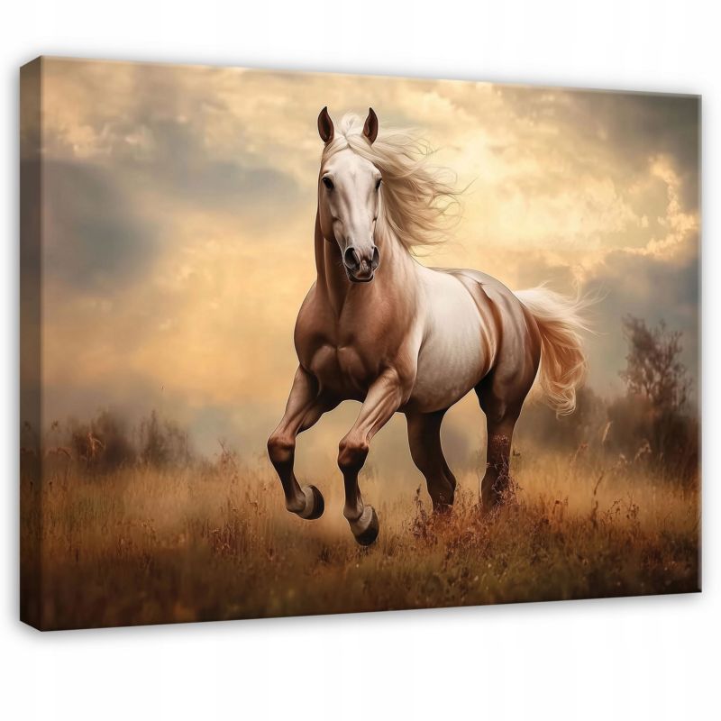 Obraz Koń Zwierzęta Natura Na Płótnie Canvas WALLARENA 120x80 cm Dekoracja Do Sypialni Salonu Kuchni 1 szt.