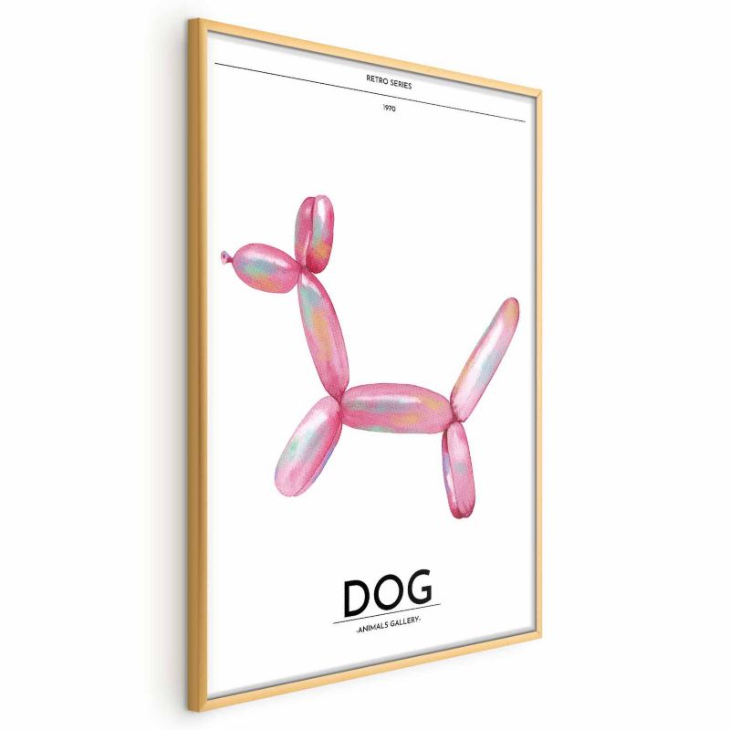 Plakat Artgeist Holo-Dog 60x90 cm z ramą złotą 1 szt