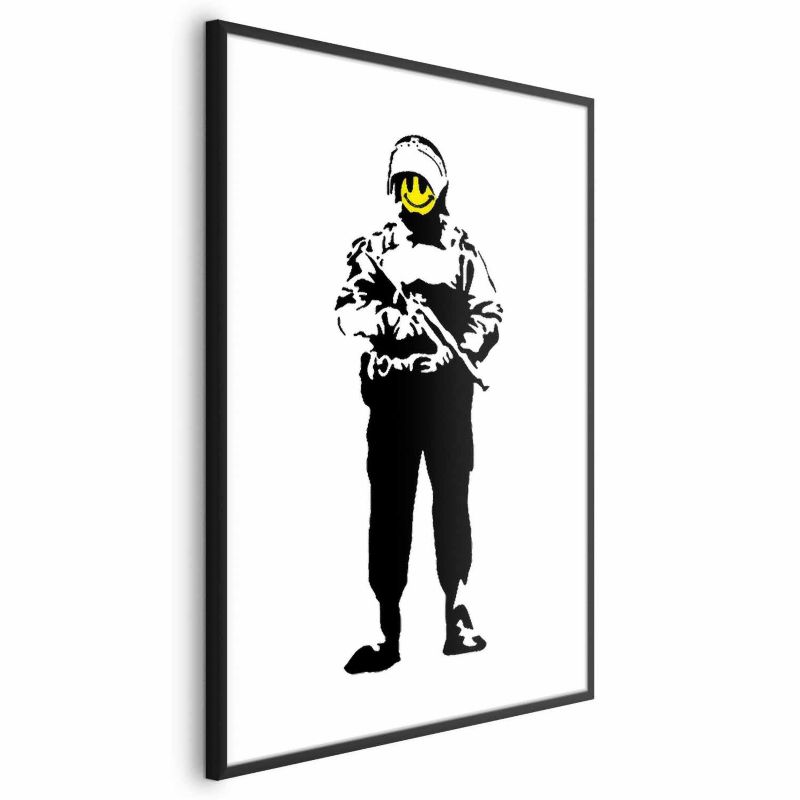 Plakat Artgeist Uśmiechnięty policjant 40x60 cm z ramą czarną 1 szt