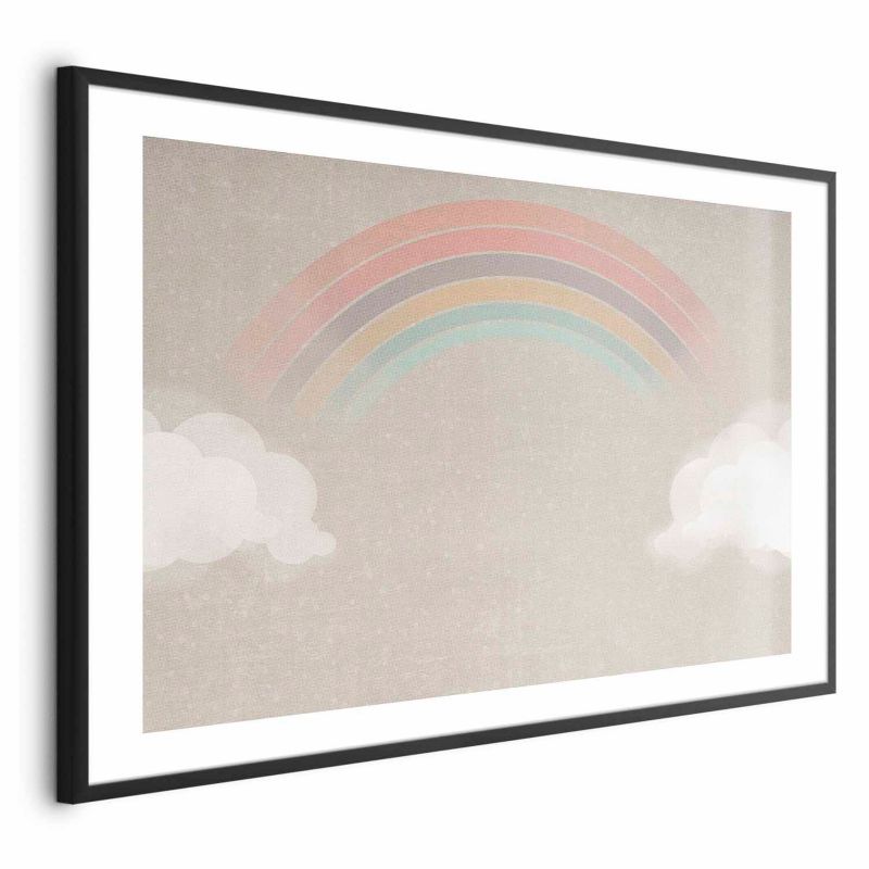 Plakat Artgeist Tęcza w deszczu 90x60 cm z ramą czarną 1 szt