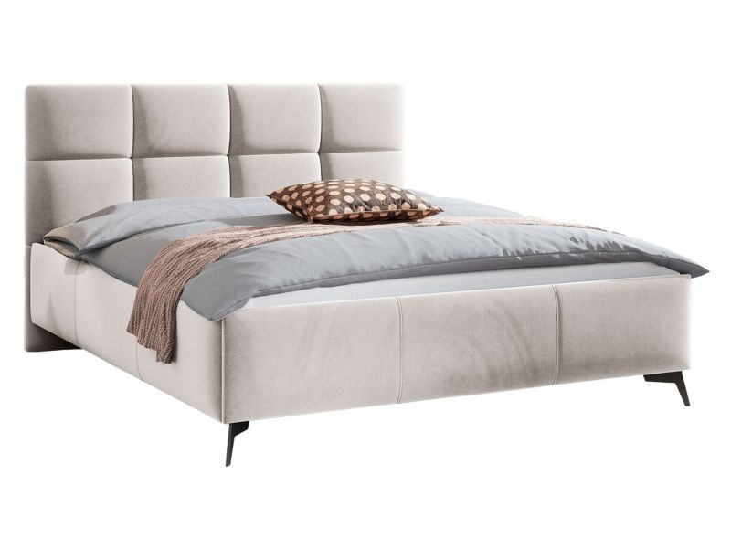 Łóżko tapicerowane MIRJAN 24 Genua 160x200 beżowy 1 szt.