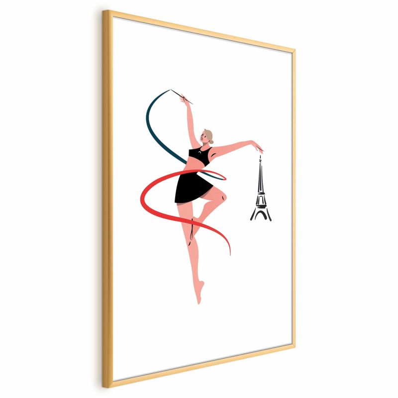 Plakat Artgeist Gimnastyka artystyczna 21x30 cm z ramą złotą 1 szt