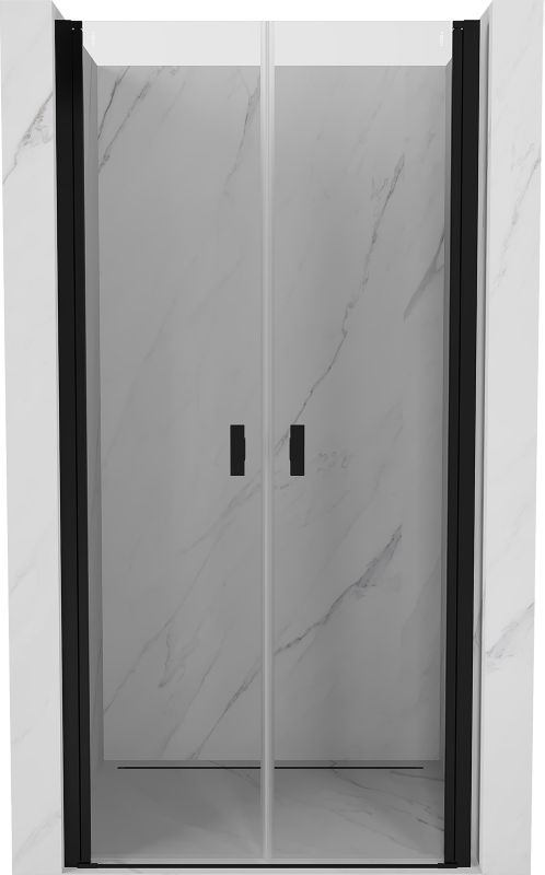 Drzwi prysznicowe uchylne Mexen Mist czarne 85x200 cm 1 szt