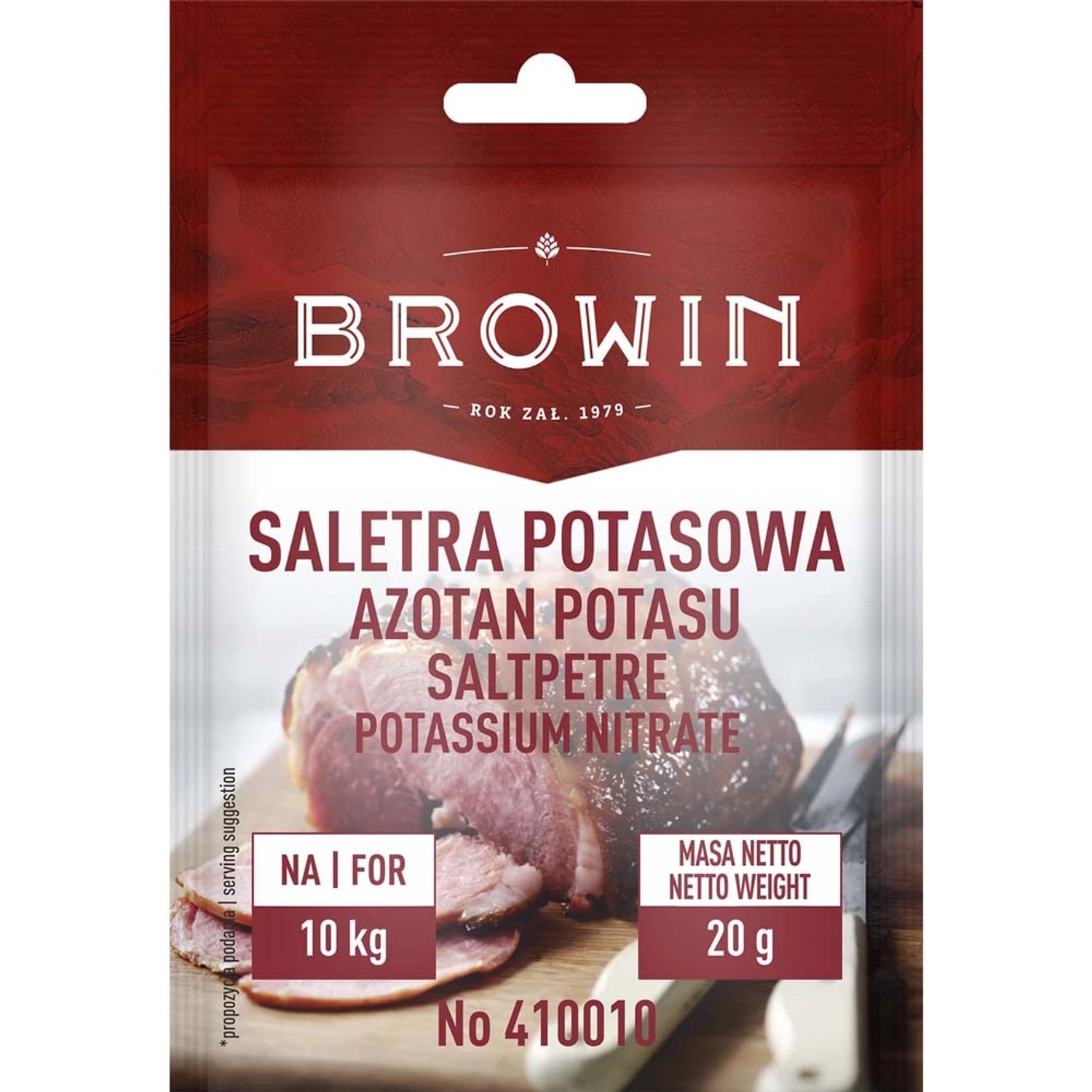 Saletra potasowa do peklowania mięsa - 20 g