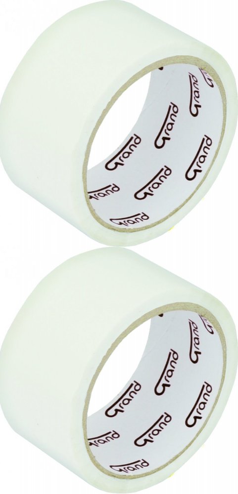 2x Taśma pakowa, Grand, 48mmx50yd, biały