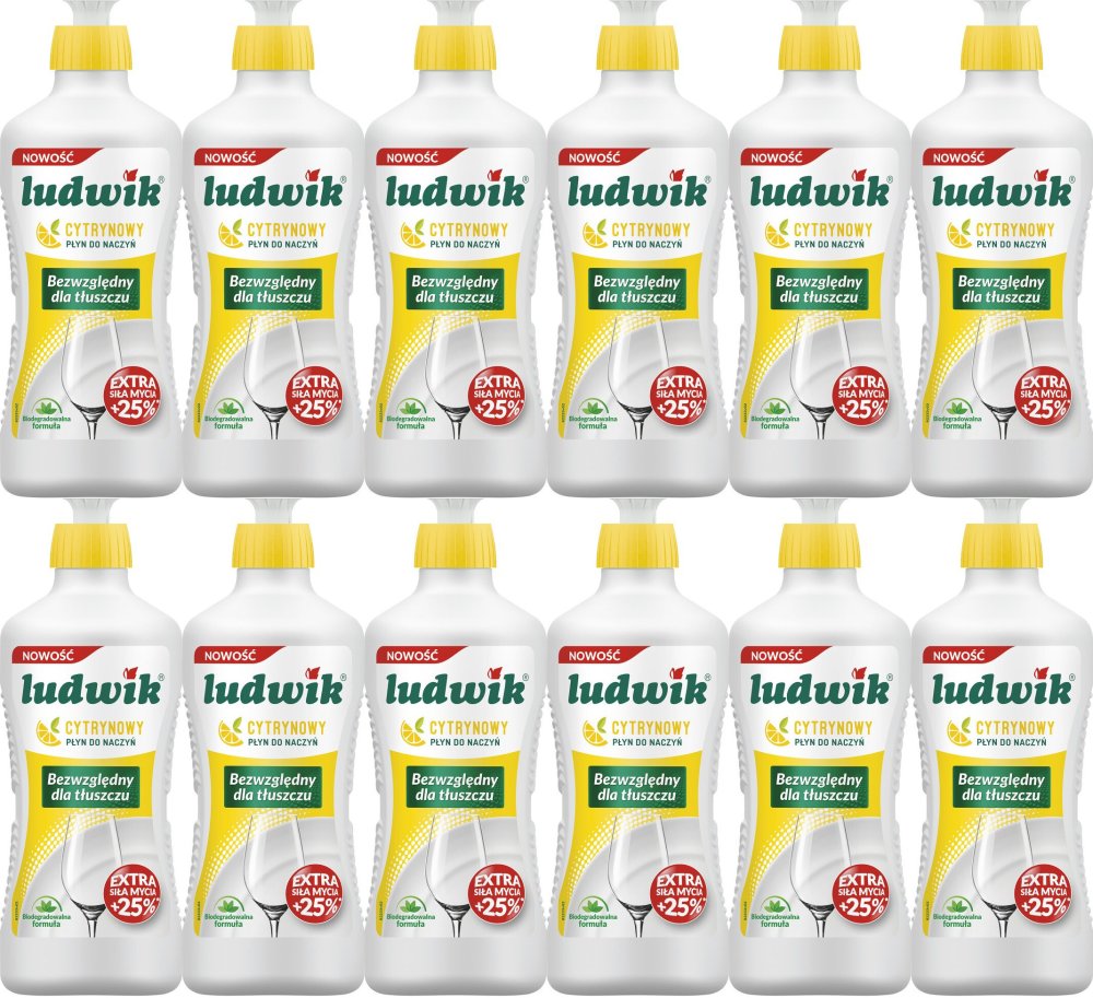 12x Płyn do naczyń Ludwik, cytrynowy, 450g