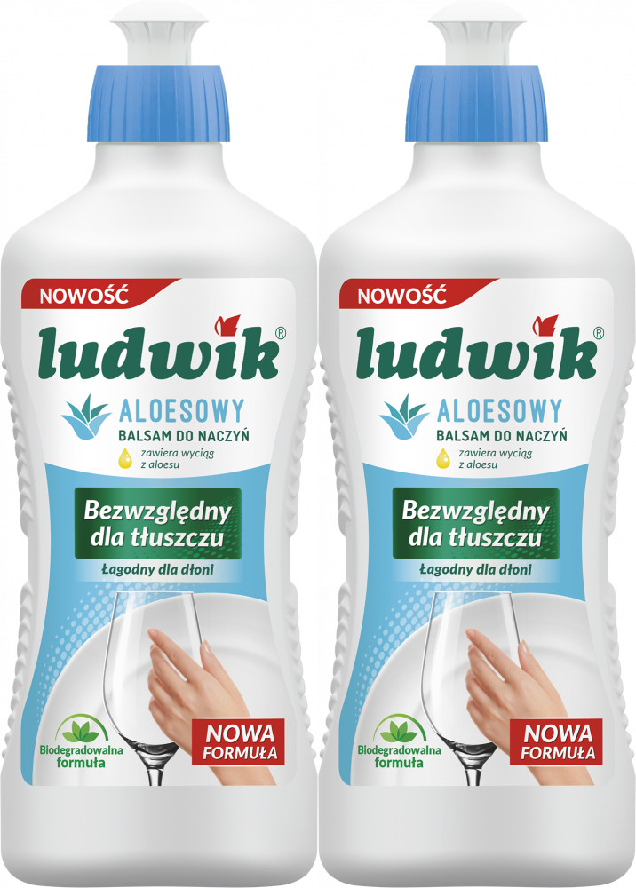 2x Płyn do naczyń Ludwik, balsam, aloesowy, 900g