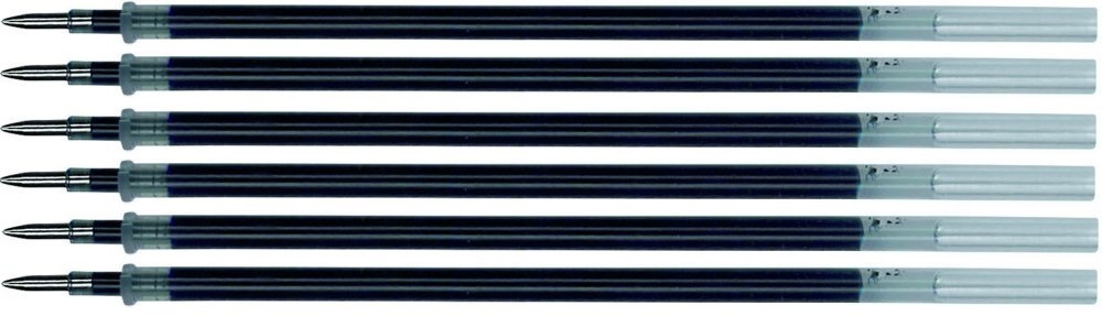 6x Wkład do długopisu żelowego Office Products Classic, 0.5mm, czarny