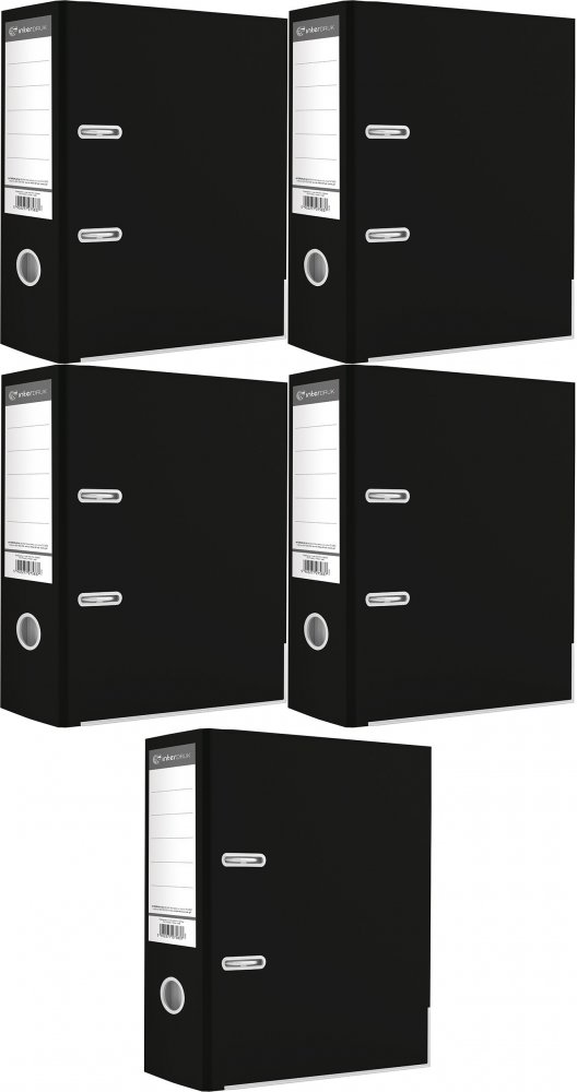 5x Segregator A4 Interdruk, 75mm, czarny