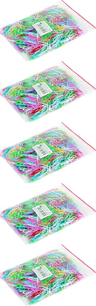 5x Spinacz Office Products, okrągły, w woreczku, 28mm, 500 sztuk, mix kolorów