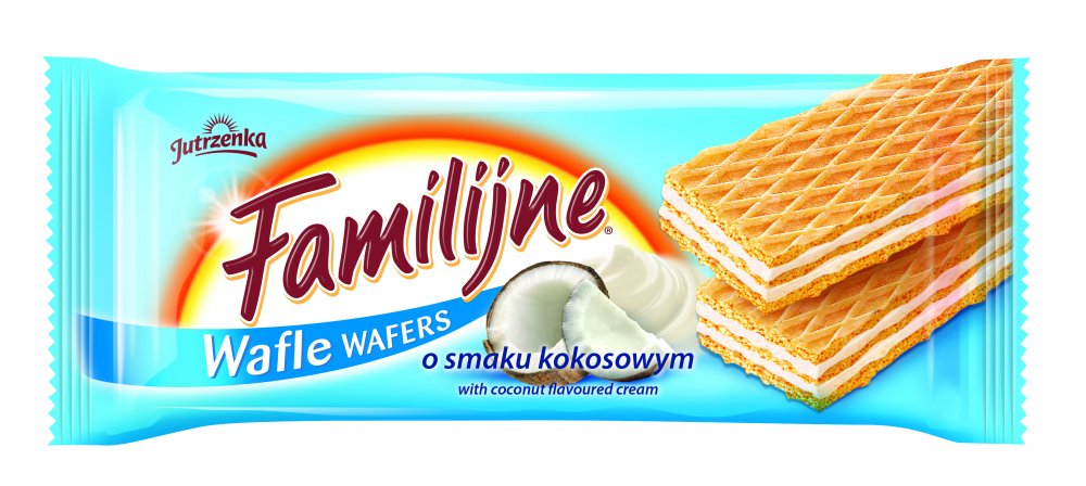 Wafle Familijne, kokosowy, 180g