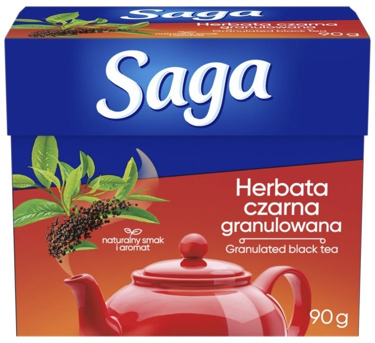 Outlet: USZKODZONE OPAKOWANIE Herbata czarna granulowana Saga, 90g