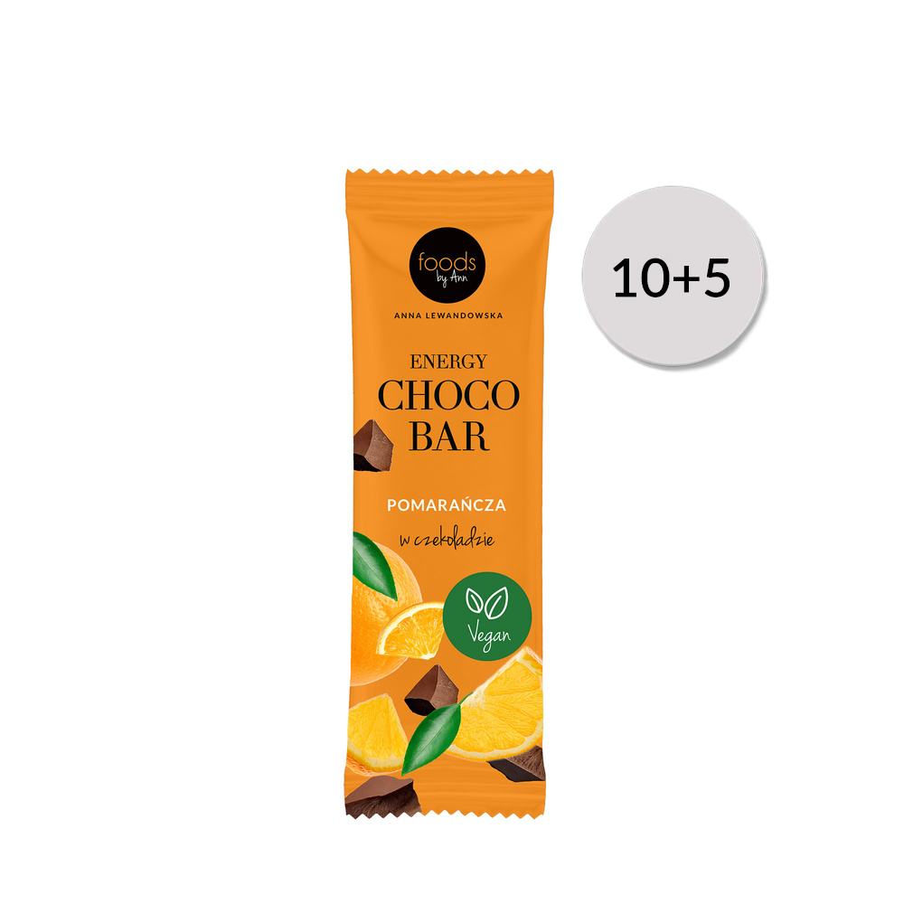Energy Choco Bar pomarańcza w czekoladzie, 35 g 10+5 gratis