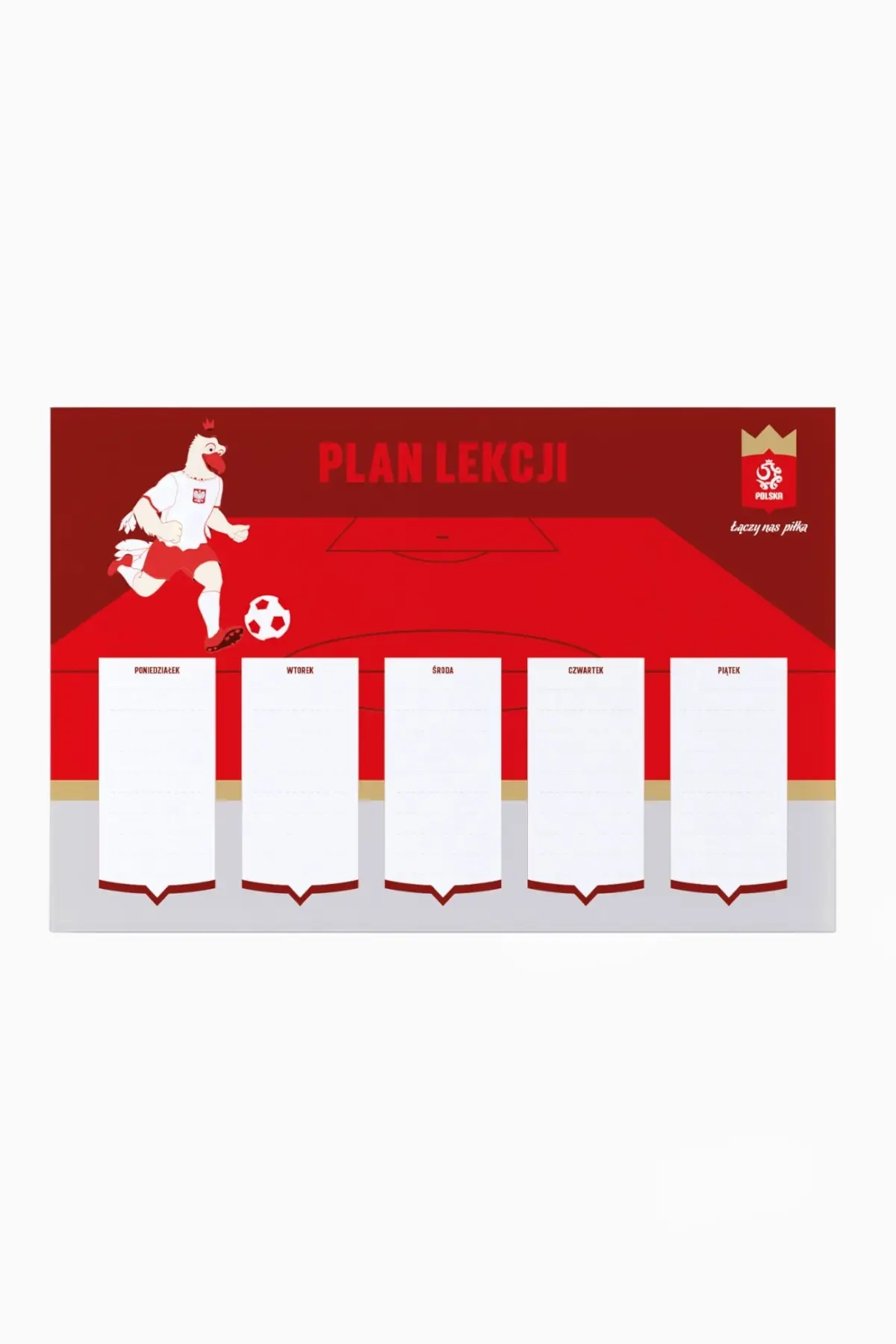 Plakat magnetyczny szklany - plan lekcji PZPN