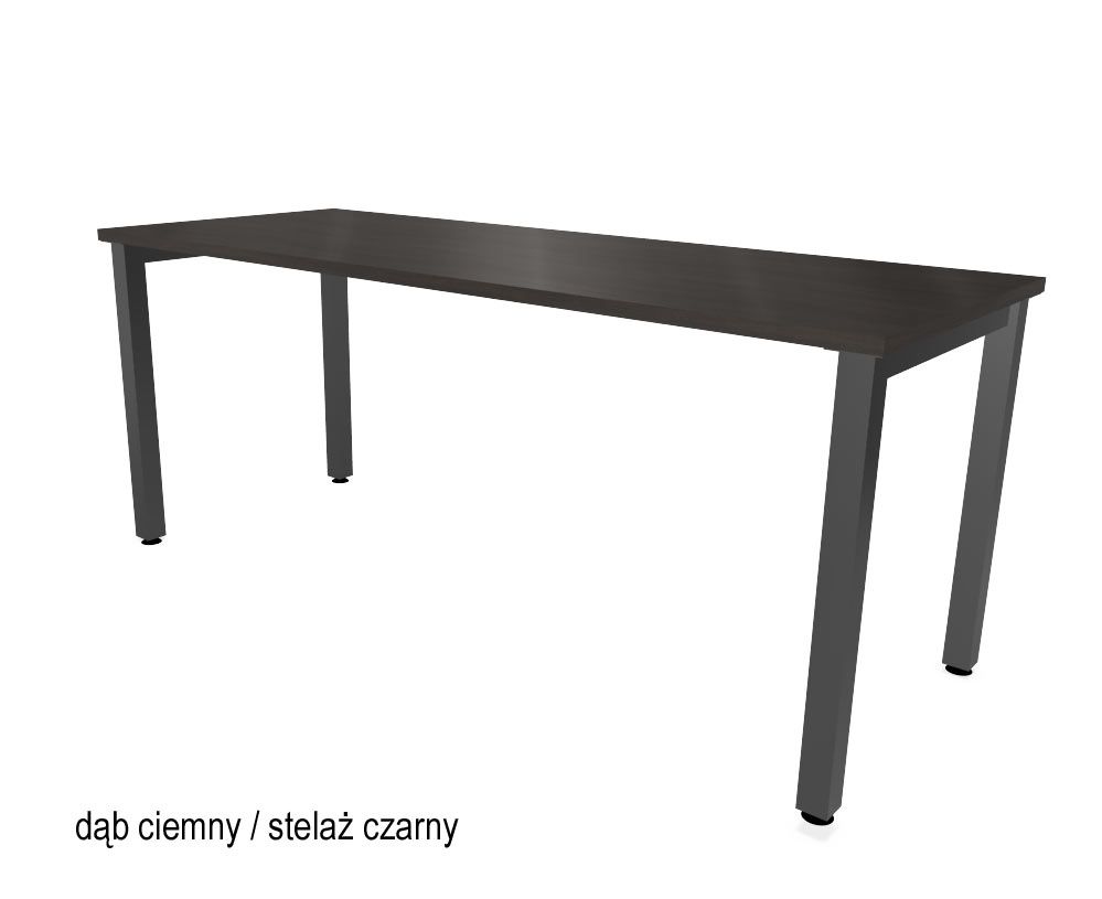 HEBE BK01/7 Biurko proste 158,5x70x74h (Kolor blatu: Dąb Ciemny)