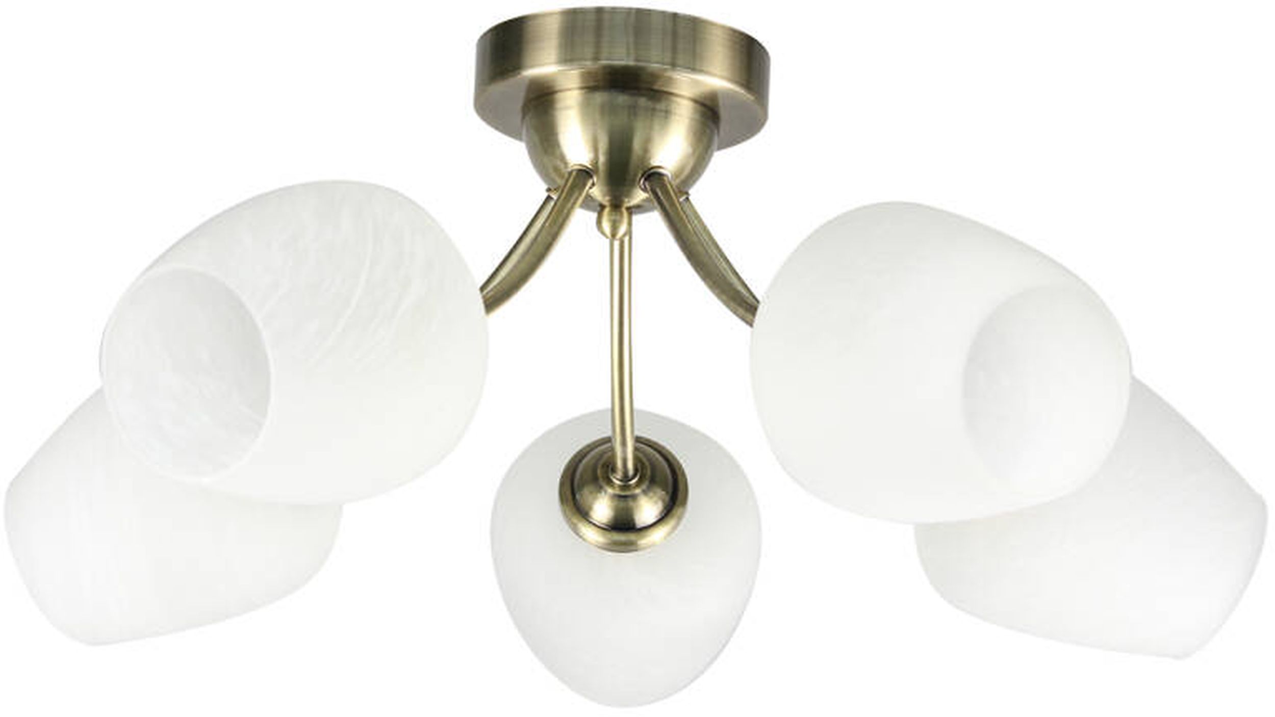 Candellux Zina lampa podsufitowa 5x40W patyna/biały 35-22592