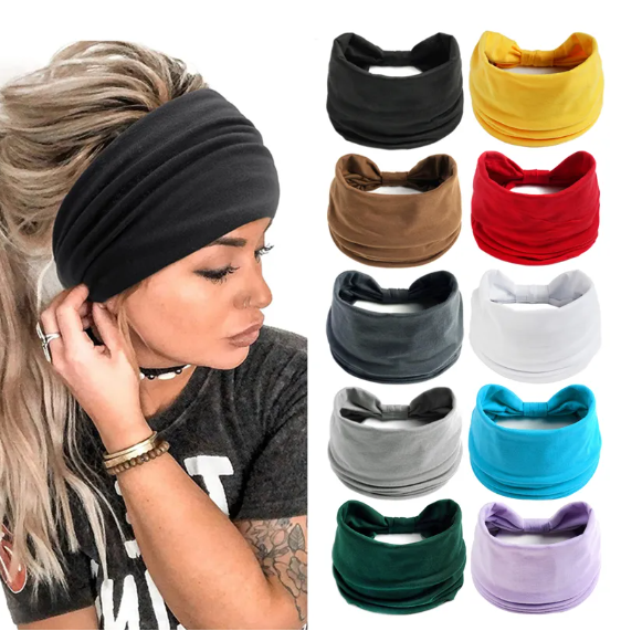 Szeroka opaska na głowę Turban