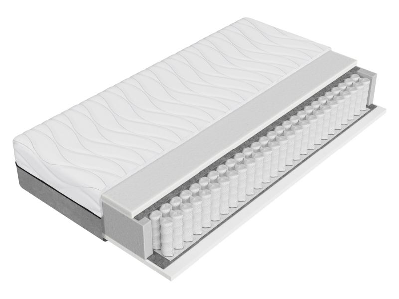 Dwustronny materac MIRJAN 24 sprężynowy wysoki Oro 24 cm biały 120x200 cm 1 szt.